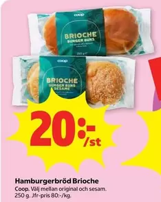 Coop - Hamburgerbröd Brioche