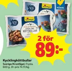 Kronfågel - Kycklingköttbullar