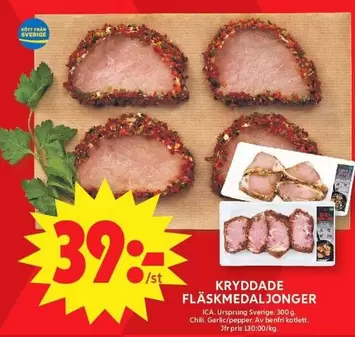 Kryddade fläskmedaljonger