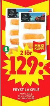 Fryst laxfilé