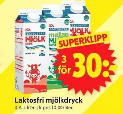 Laktosfri mjölkdryck