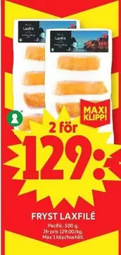 Fryst laxfilé