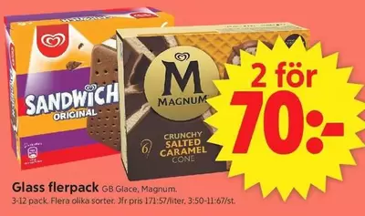 magnum - Sandwich Original, Magnum Crunchy Salted Caramel Cones