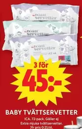 Extra - BABY TVÄTTservetter