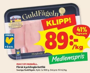 Guldfågeln - Färsk kycklingbröstfilé