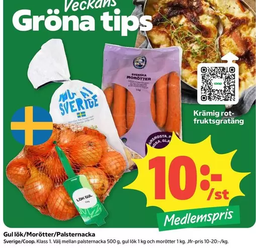 Coop - Gul lök/Morötter/Palssternacka