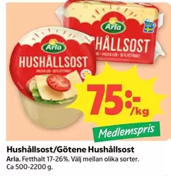 Arla - Hushållsost/Götene Hushållsost