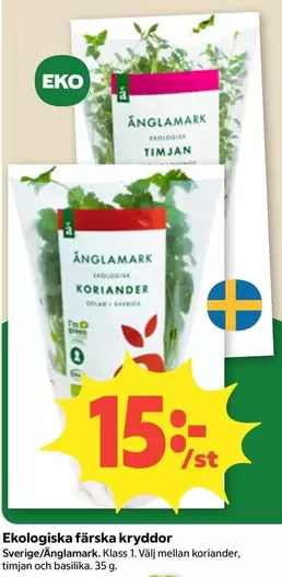 Änglamark - Ekologiska färska kryddor