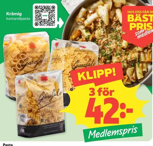 Coop - Krämig kantarellpasta