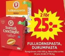 Fullkornspasta, Durumpasta