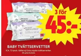 Extra - BABY TVÄTTSERVETTER