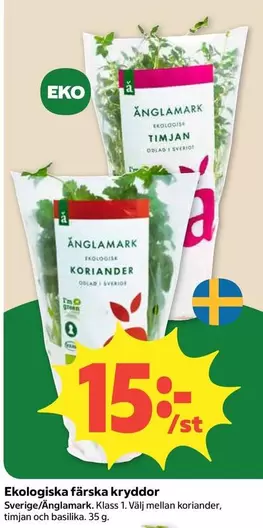 Änglamark - Ekologiska färska kryddor