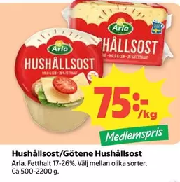 Arla - Hushållsost/Götene Hushållsost