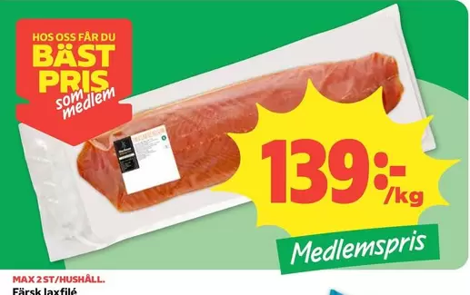 Färsk laxfilé