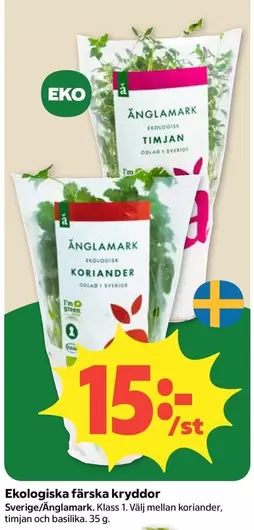 Änglamark - Ekologiska färska kryddor