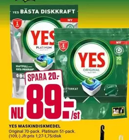 Yes - YES MASKINDIskMEDEL Original 70-pack, Platinum 51-pack