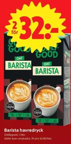 Barista havredryck