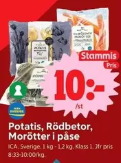 Potatis, Rödbetor, Morötter i påse