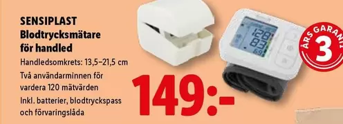 Blodtrycksmätare för handled