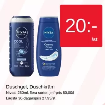 Nivea - Duschgel, Duschkräm