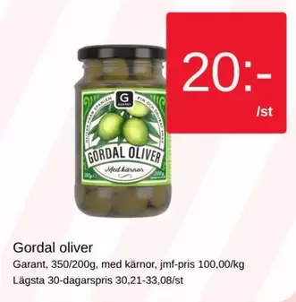 Garant - Gordal oliver