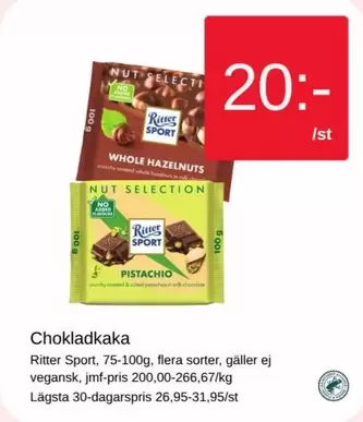 Ritter Sport - Chokladkaka