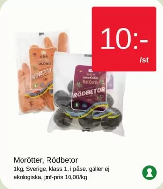 Morötter, Rödbetor