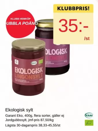 Garant - Ekologisk sylt