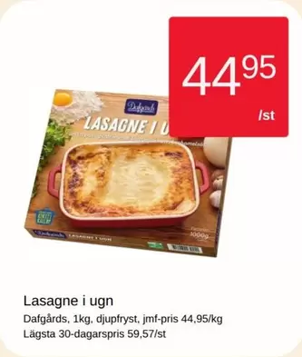 Lasagne i ugn