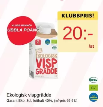 Garant - Ekologisk vispgrädde