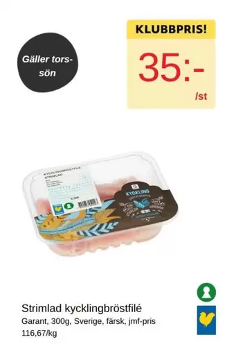 Garant - Strimlad kycklingbröstfilé