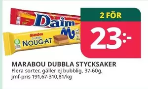 marabou - DUBBLA STYCKSAKER