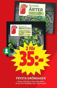 Findus - Frysta Grönsaker