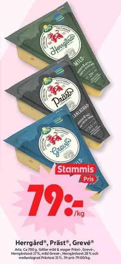 Arla - Herrgård®, Präst®, Grevé®