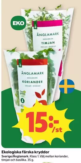 Änglamark - Ekologiska färska kryddor