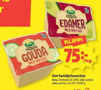 Arla - Edamer, Gouda