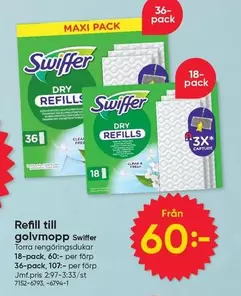 Refill till golvmopp Torra rengöringsdukar