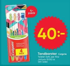 Colgate - Tandborstar Twister Soft