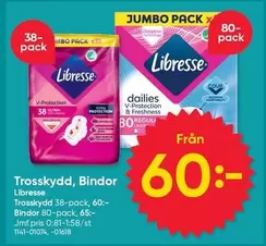 Libresse - Trosskydd, Bindor