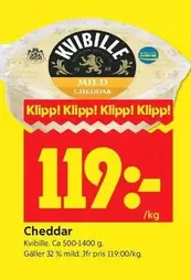Kvibille - Cheddar