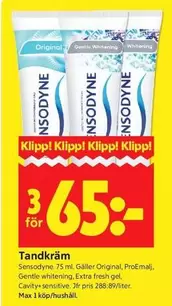 sensodyne - Tandkräm