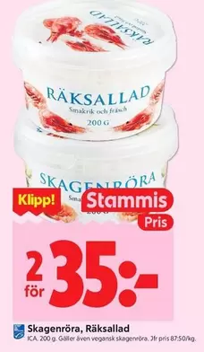 Skagen - röra, Räksallad