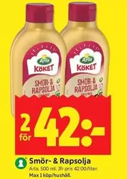 Arla - Smör- & Rapsolja