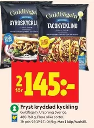Guldfågeln - Fryst kryddad kyckling