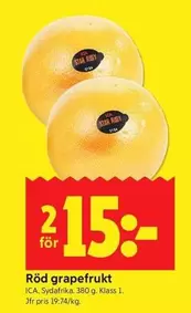 Röd grapefrukt