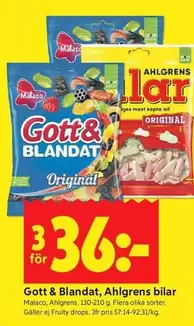 Malaco - Gott & Blandat, Ahlgrens bilar