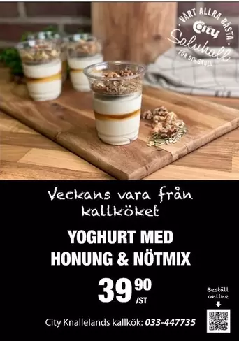 Yoghurt med honung & nötmix
