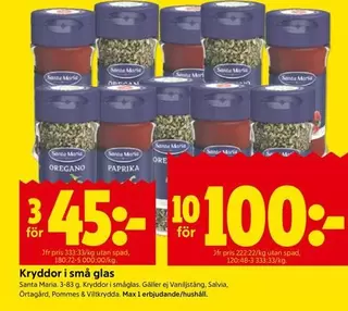 Santa Maria - Kryddor i små glas