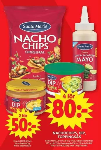 Santa Maria - NACHIPS, DIP, TOPPINGS