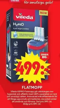 Vileda - H2PRO FLAT MOP SYSTEM